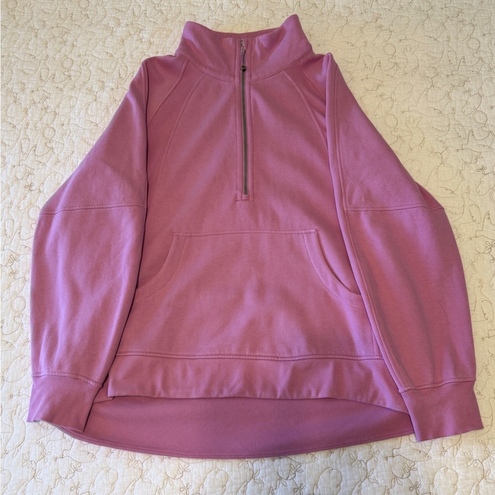 Lululemon Oversized Funnel Neck Half Zip Scuba Dahlia Mauve